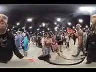 Amateur ebony convention attendee gives me body tour at EXXXotica NJ 2021 in 360 degree VR