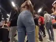 Amateur ebony convention attendee gives me body tour at EXXXotica NJ 2021