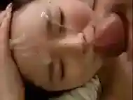 Asian amateur faicial cumshot