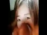 Asian girl cum tribute