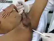 Asian twink barebacked by DILF doctor after anal examination