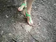 Barefoot in the woods @Barefoot.sheikha