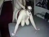 Big titted slave slut doggy styled from behind