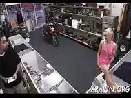 Bimbo is having sex in shop