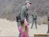 Border patrol agent finds a hot teen and fucks her 1