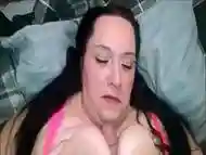 Brunette BBW Has her Big Boobs Drilled - POV