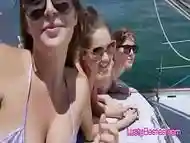 Captain dives deep in four girlfriends on his boat