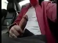 Car fun with big cumshot