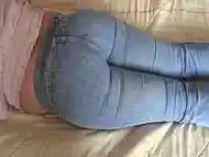 Compilation of videos of my latina wife, 58 year old hairy showing her big ass in jean and showing the panties that she is wearing that moment