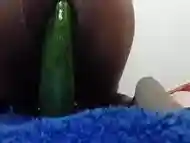 Cucumber anal ride 2