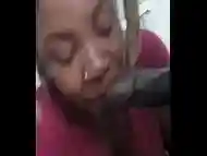 EBONY SUCKING DICK IN BROAD DAYLIGHT