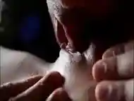 Eating her Shaved Pussy To Orgasm