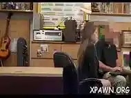 Enjoyable slut has sex in shop