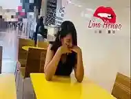 Exhibitionism - My friend makes my toy vibrate in a shopping center until she manages to make me squirt