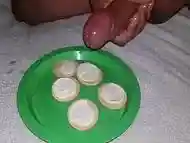 Extra Cum cream for my open face vanilla cookies. So good I had to lick the plate.