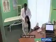 FakeHospital Beautiful patient prescribed a good wet fucking on desk as cure