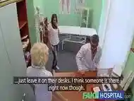 FakeHospital Pretty patient was prepped by nurse