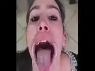 French maid tries to d. her own piss with a lip retractor | funny