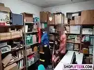 Gal Shoplifter Is In A Tight Corner