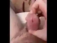 Glans Penis Massage, Finished With Sperm Ejaculation