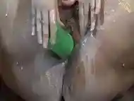 Hot Cute Fat Girl With Hairy By A Pussy Pours Milk And Fucking With A Bottle