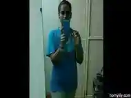 Indian Girl Changing Her Sports Wear After Gym Homemade