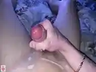 Jerks Off To Porn! Shoots sperm at herself! - Vik Freedom