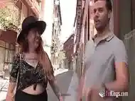 Liberal hipster girl gets drilled by a conservative guy