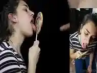 Lollipop (cum on food)