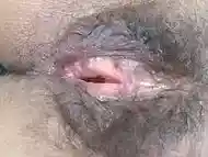 Look at my big hairy pussy after having fucked for hours and getting huge cumshots