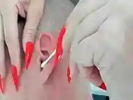 Mature cougar femdommassage long nails asmr taboo