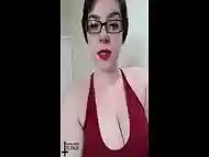 Mean Girl in Red Clothes Femdom Sexting Compilation