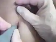 OUTIE BELLYBUTTON Tormented with a Drill POV!