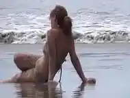 On the beach, I expose myself and masturbate before getting fucked by a black stud