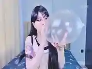 Pervert teen Tifa Lockhart loves to blow bubble gum, condoms and balloons to get a huge orgasm