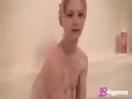 Petite Flat Chested Teen Emi Clear Shaves Her Cute Legs In The Bathtub