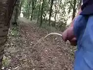 Pissing in the woods