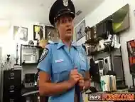 Police officer blowjob at pawnshop