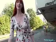 Public Agent Dirty hot American redhead beauty Alex Harper