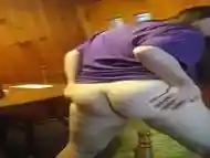 SLOWED - BBW Assfucked by chair leg