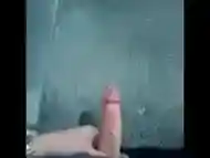 Stroking my cock outside the shop until I blow my load