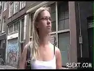 Stunning babe gets screwed hardcore style in amsterdam