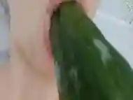 Sucking A Big Cucumber Hot Amateur Cucumber Cam Homemade