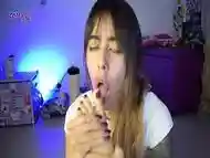 Sucking and licking my cute little toes