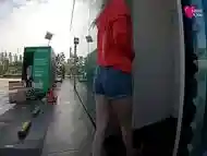 The girl from the gas station gets to give a blowjob