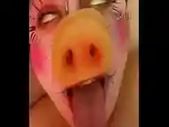 Worthless piggy drinks piss and begs for humiliation