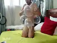 inflated condom set