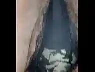 my virgen ass under fire and cum with black panty