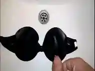 soaked piss , cum satin bra