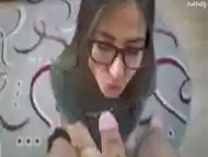 Nasty horny amateur with glasses sucks cock and fucks hardcore